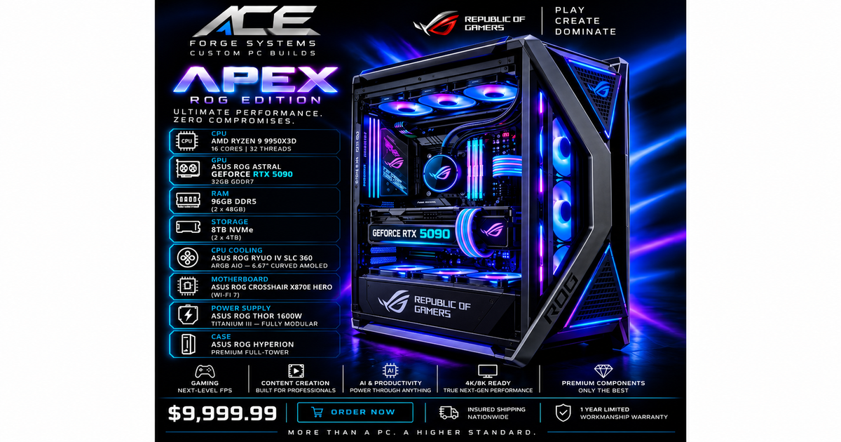 ACE Forge APEX ROG Gaming PC